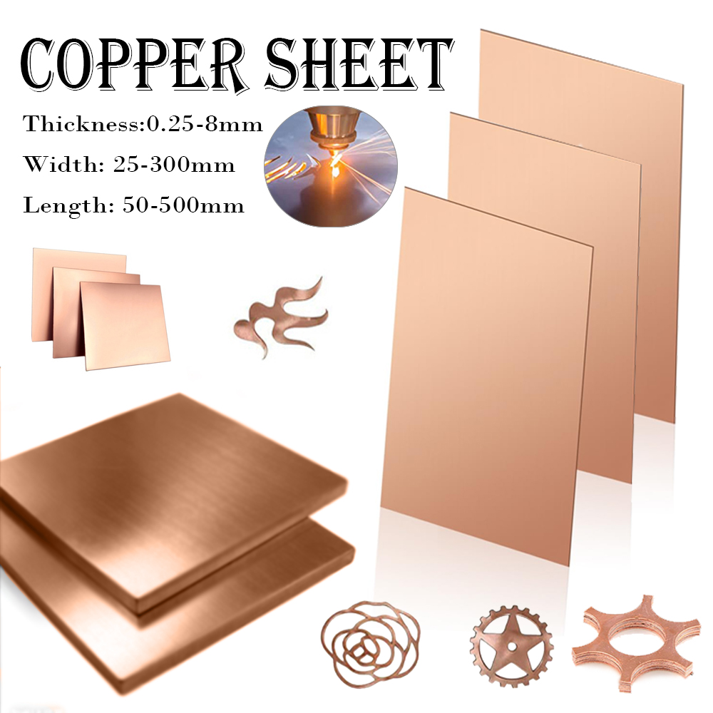 Worbla Thermoplastic - 1pcs Copper Sheet Thick 0.25mm-8mm Metal