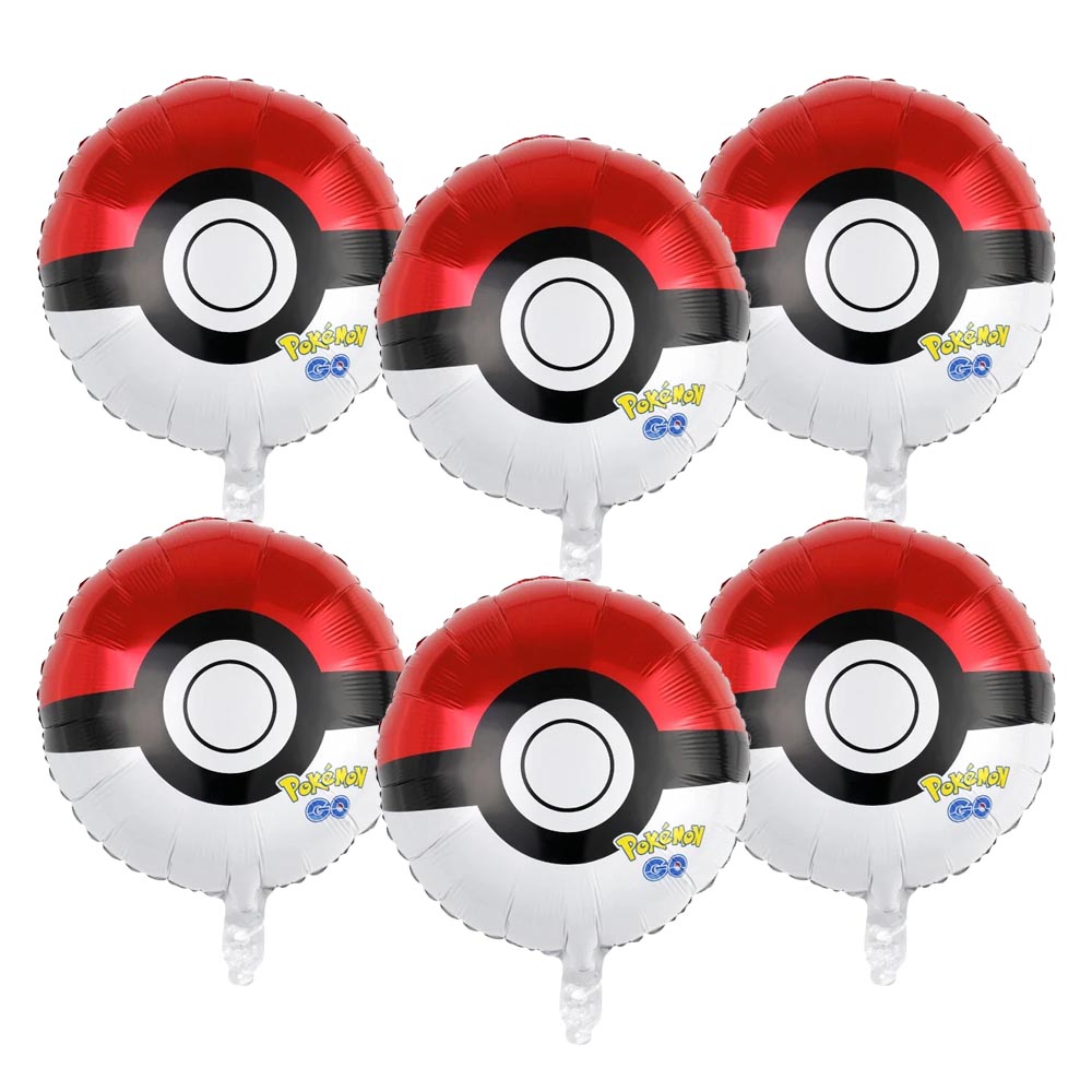 2026  6Pcs Cartoon Pikachu Bir - Pokeball Cosplay Prop 评论和价格