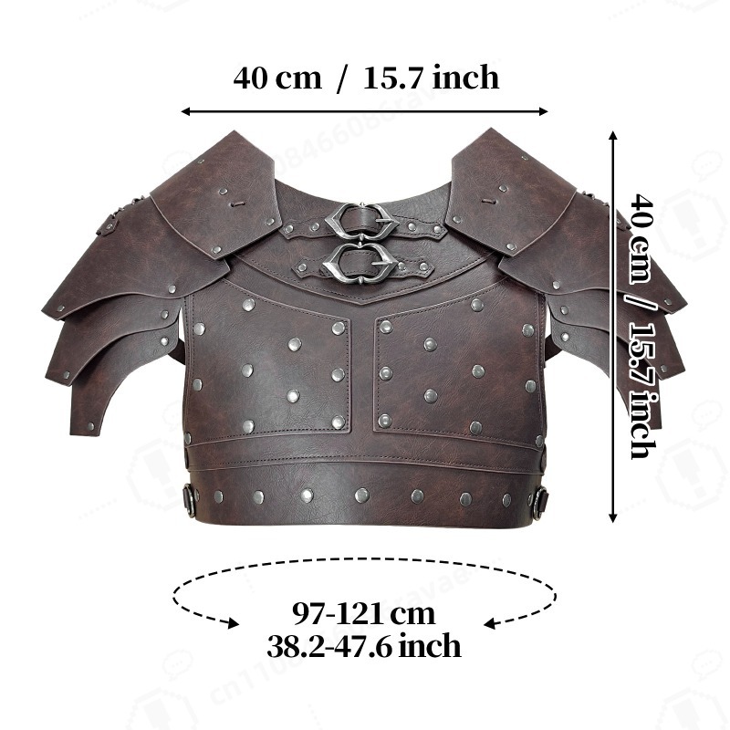 Medieval Studded Shoulder Ches - Prop For Cosplay 评论和价格
