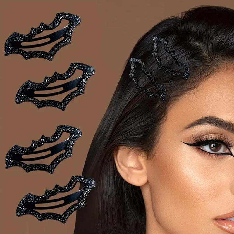 △ 10Pcs Halloween Bat Hairpins - Cosplay Bat Prop 评论和价格